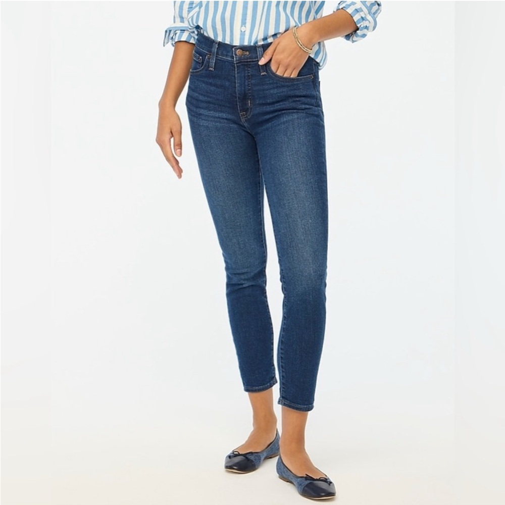 J. Crew 8” Mid Rise Skinny Jeans